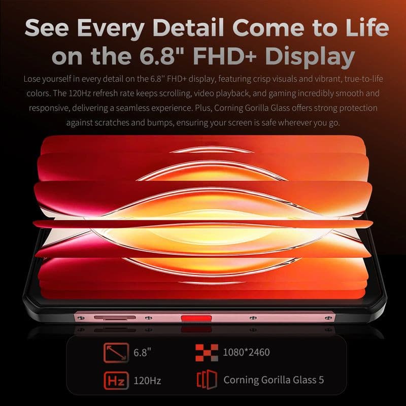 Oukitel WP56 5G 12GB/512GB Vermelho Rugged