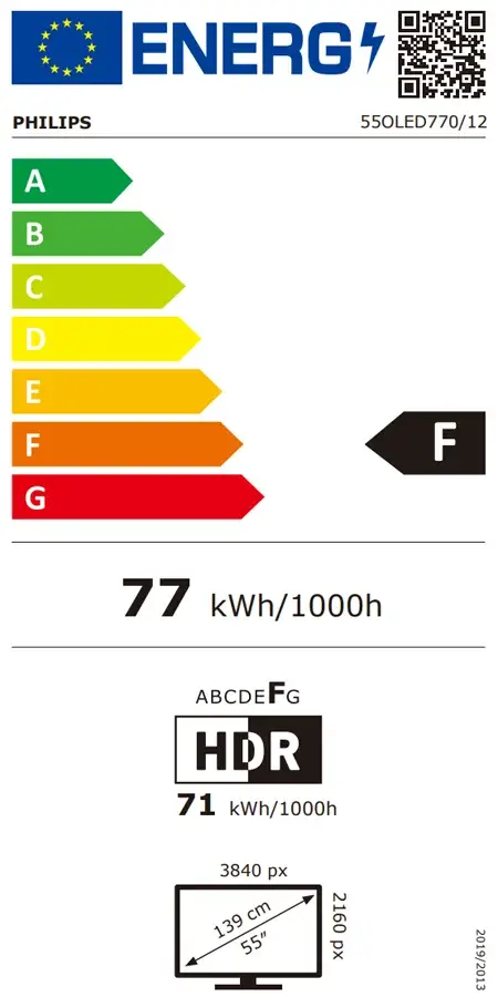 Philips 55OLED770 55" 4K UHD Smart TV Wifi Preto