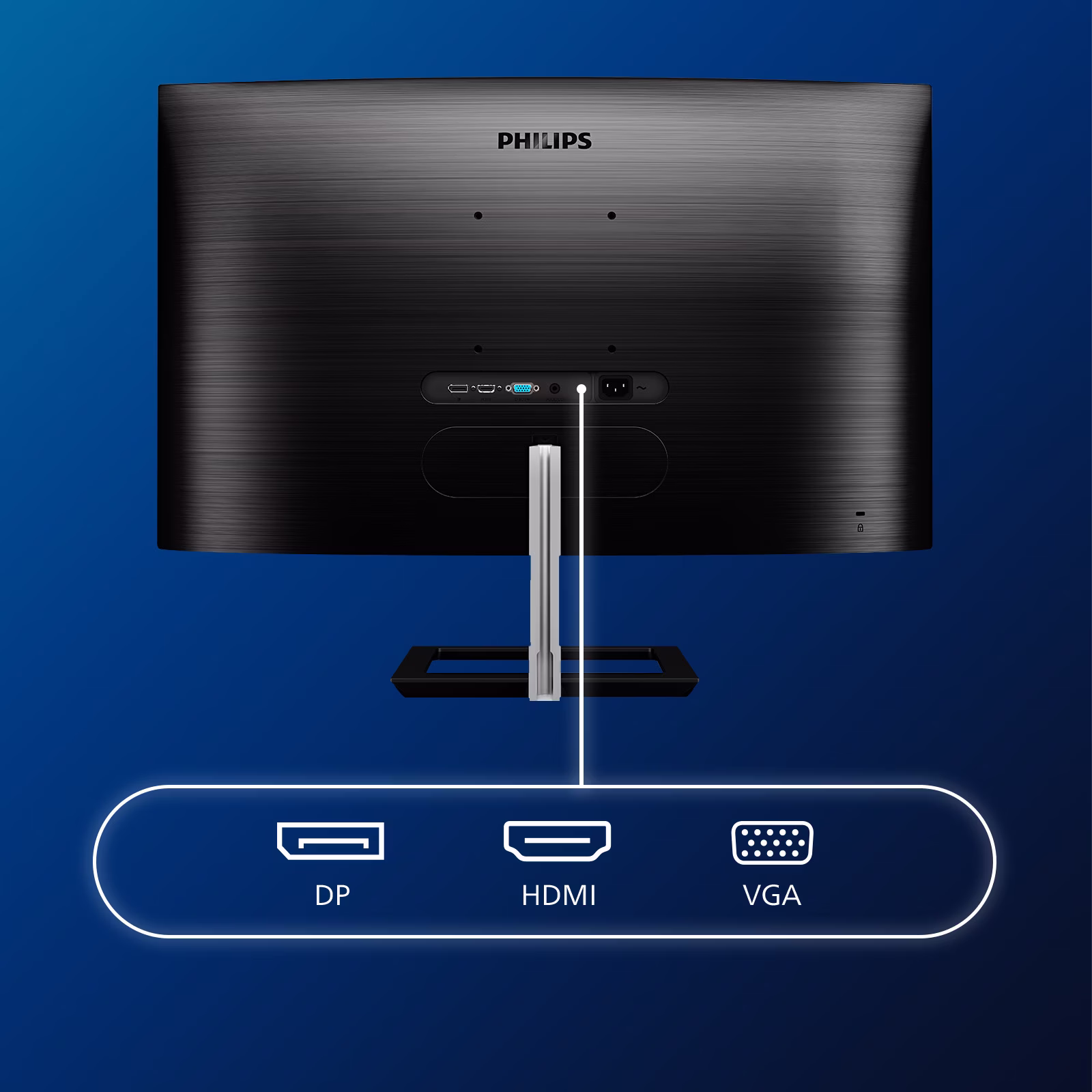 Philips E-Line 322E1C 31.5 FullHD Curvo FreeSync Preto