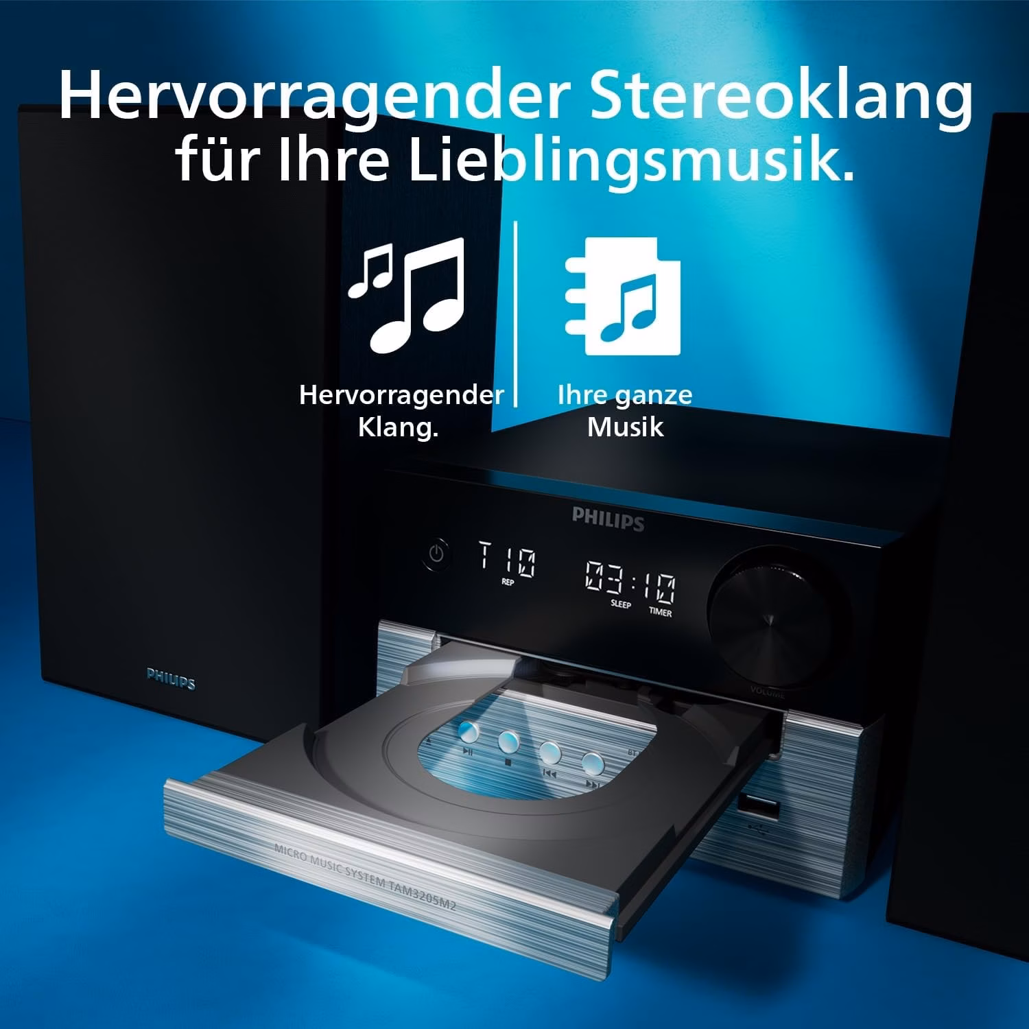 Philips TAM3205M2/12 20 W RMS Bluetooth Preto