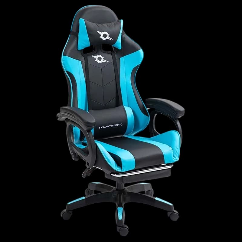 PowerGaming Cadeira apoio para pés Preto+Azul