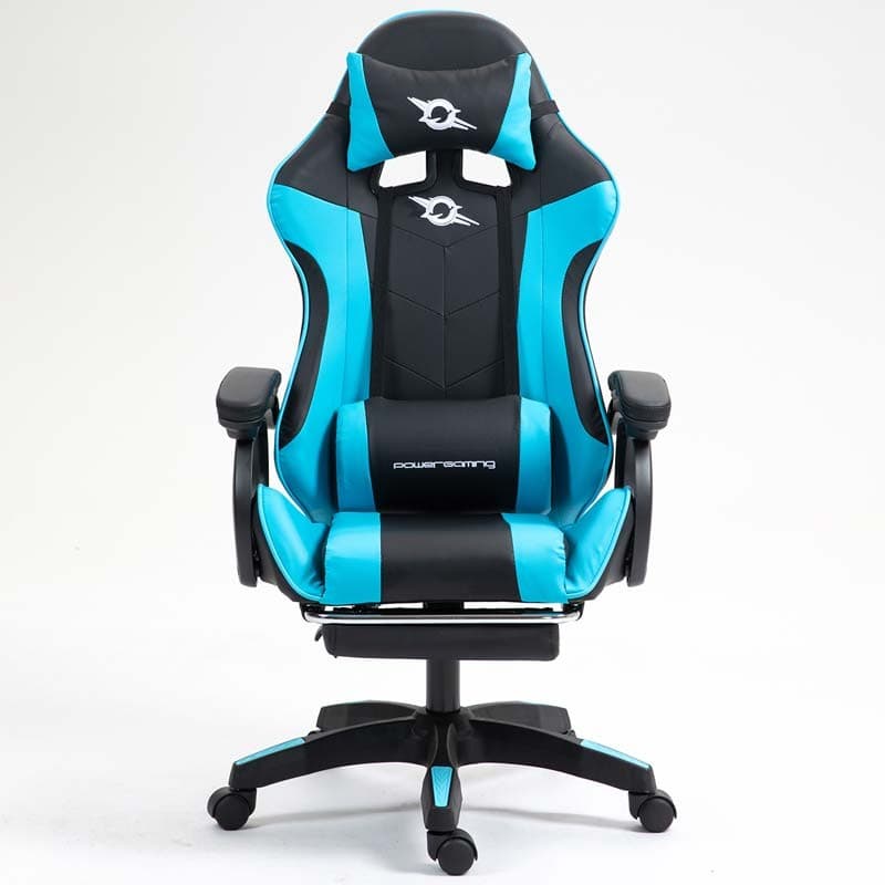 PowerGaming Cadeira apoio para pés Preto+Azul