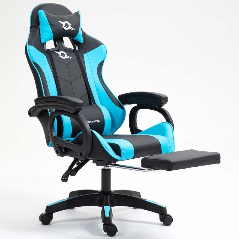 PowerGaming Cadeira apoio para pés Preto+Azul