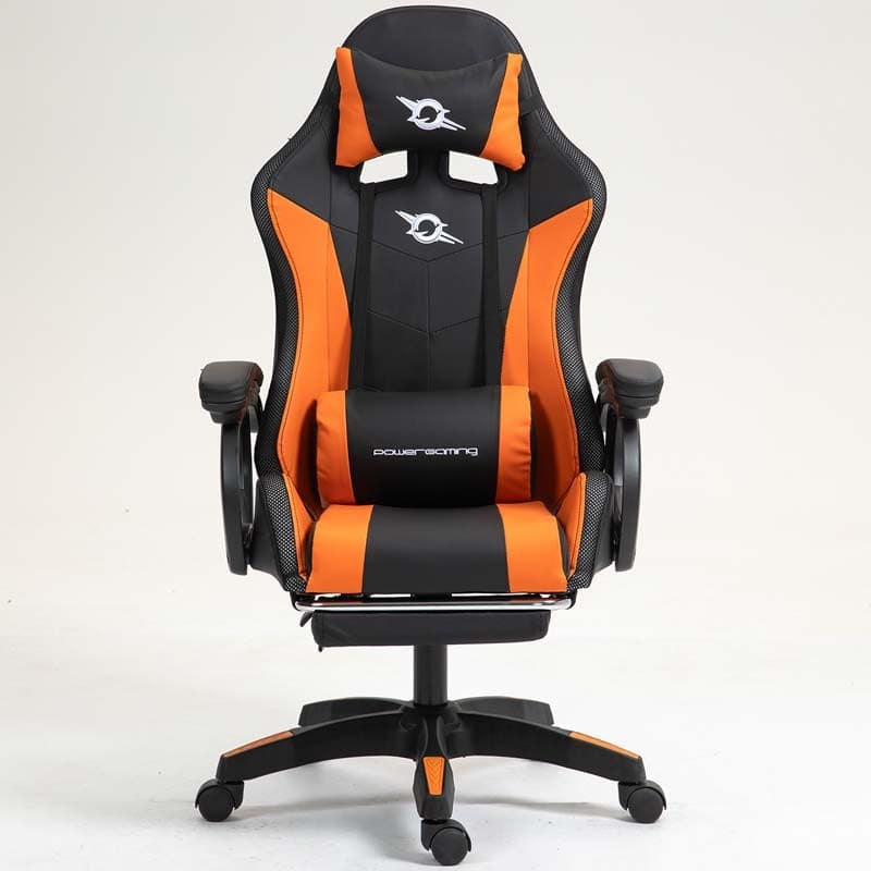 PowerGaming LED RGB Cadeira apoio para pés Preto+Laranja