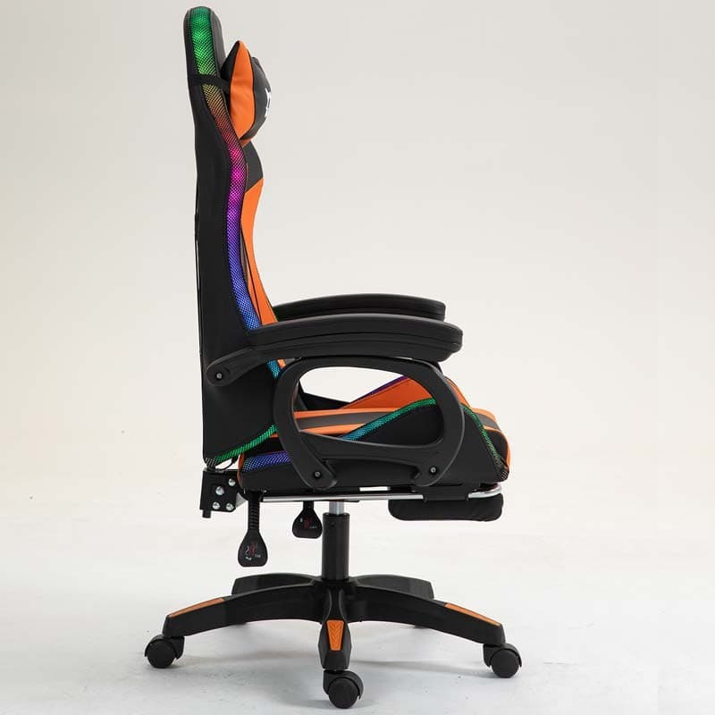 PowerGaming LED RGB Cadeira apoio para pés Preto+Laranja
