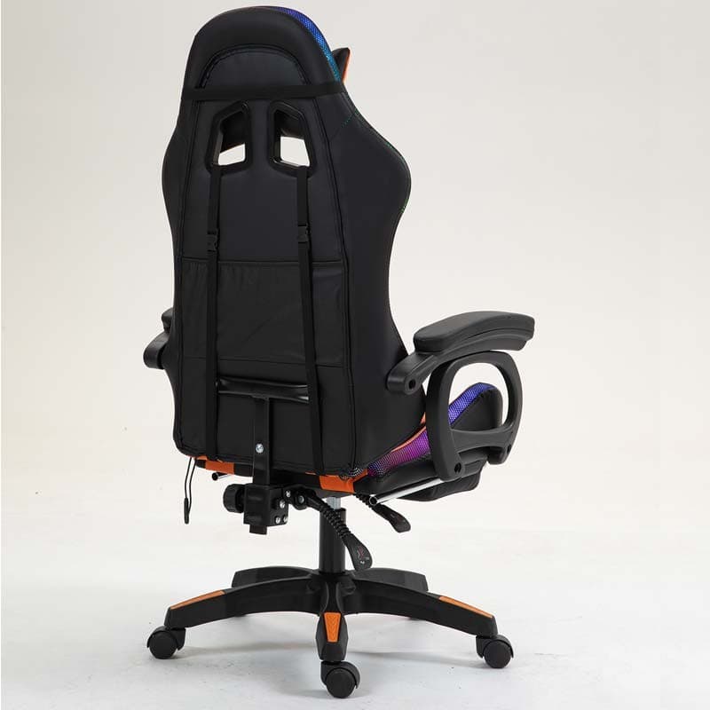 PowerGaming LED RGB Cadeira apoio para pés Preto+Laranja