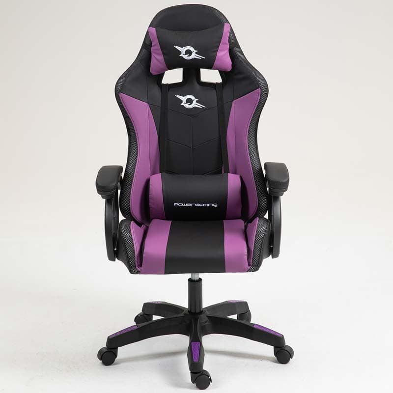PowerGaming LED RGB Cadeira Preta+Lilás