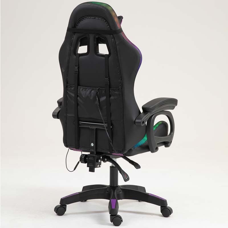 PowerGaming LED RGB Cadeira Preta+Lilás