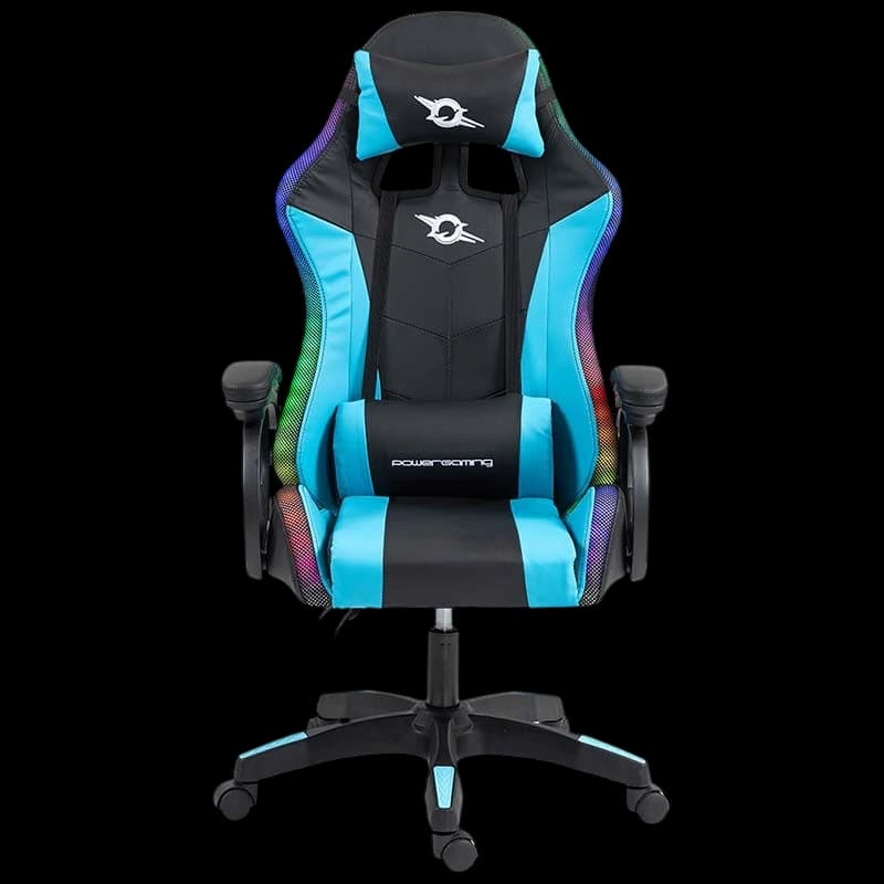PowerGaming LED RGB Cadeira Preto+Azul