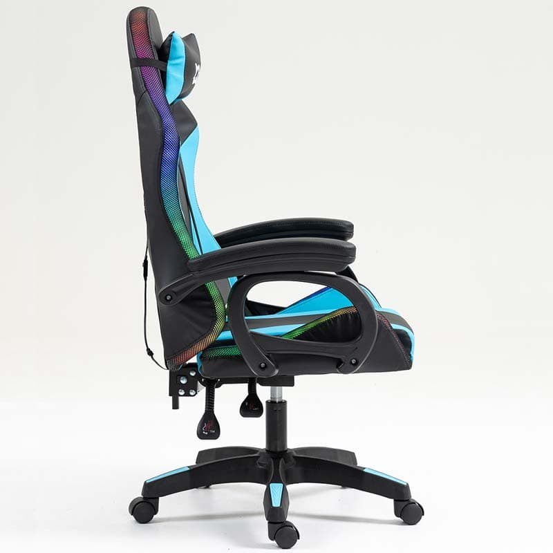 PowerGaming LED RGB Cadeira Preto+Azul