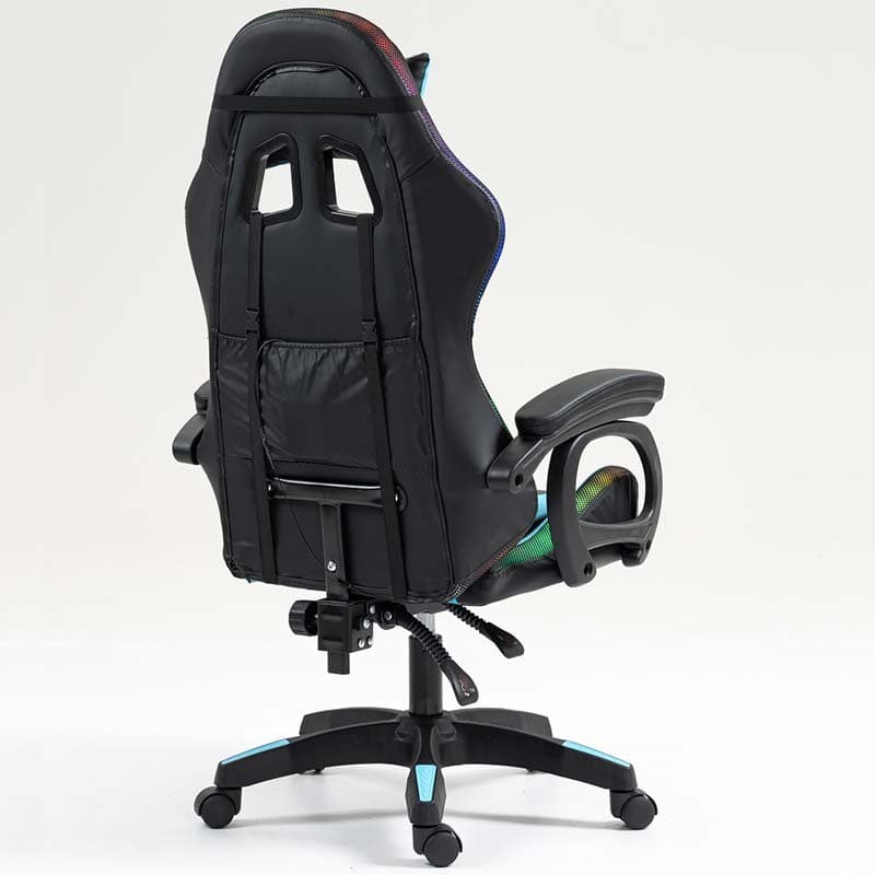 PowerGaming LED RGB Cadeira Preto+Azul