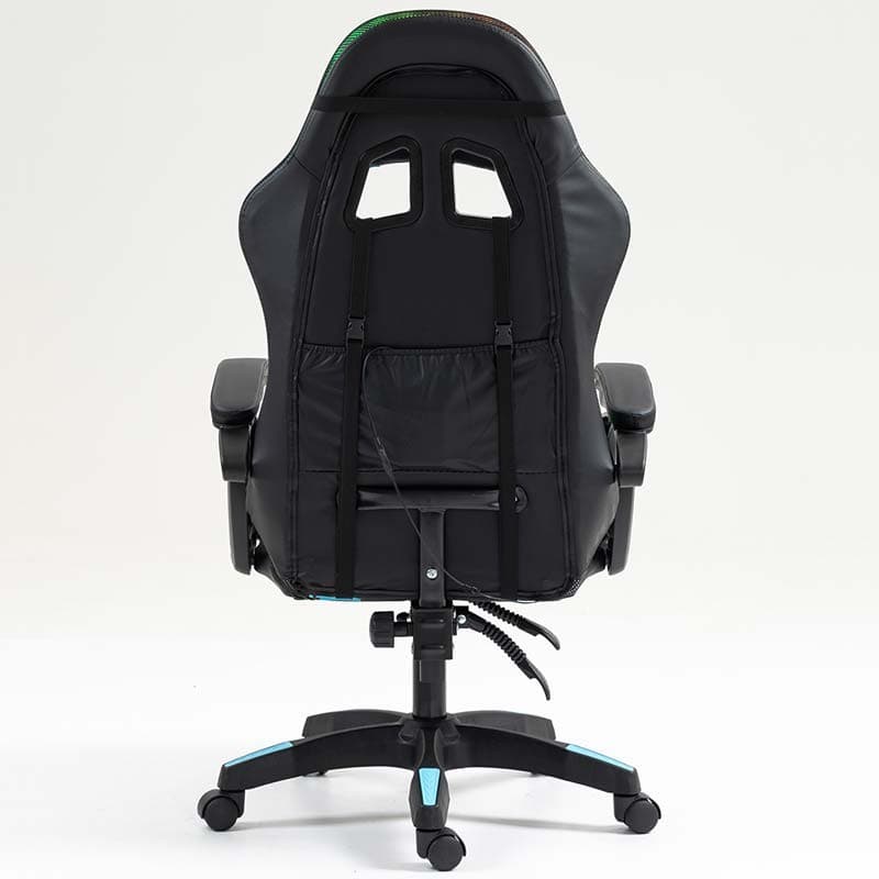 PowerGaming LED RGB Cadeira Preto+Azul