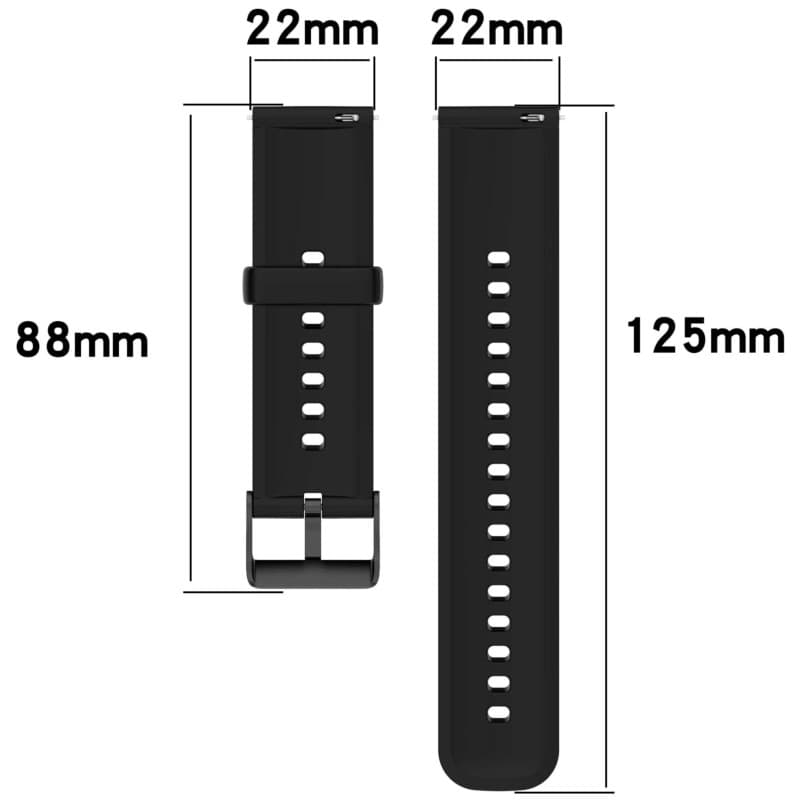 Pulseira de Silicone Realme Watch 3 / 3 Pro Escuro
