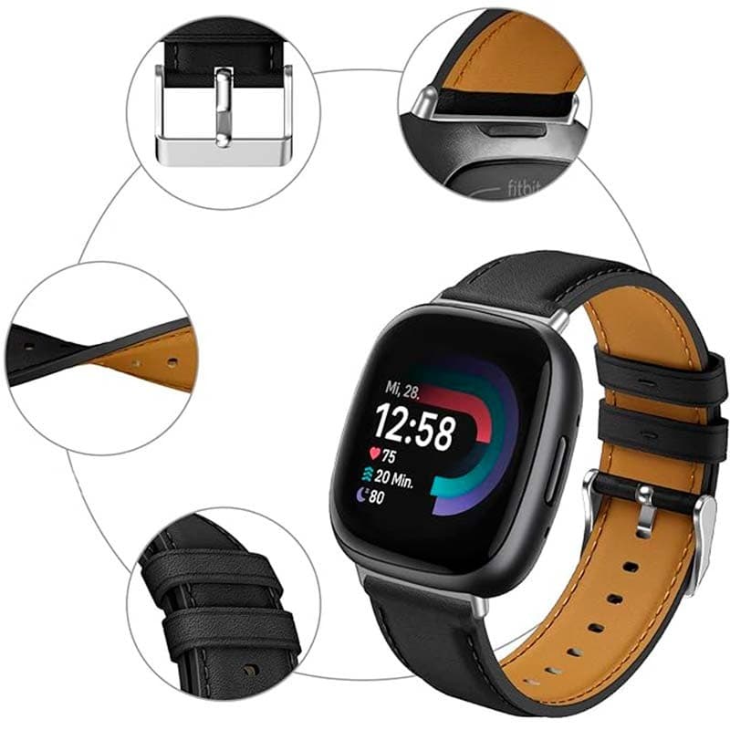 Pulseira Fitbit Versa 3 / Versa 4 Couro