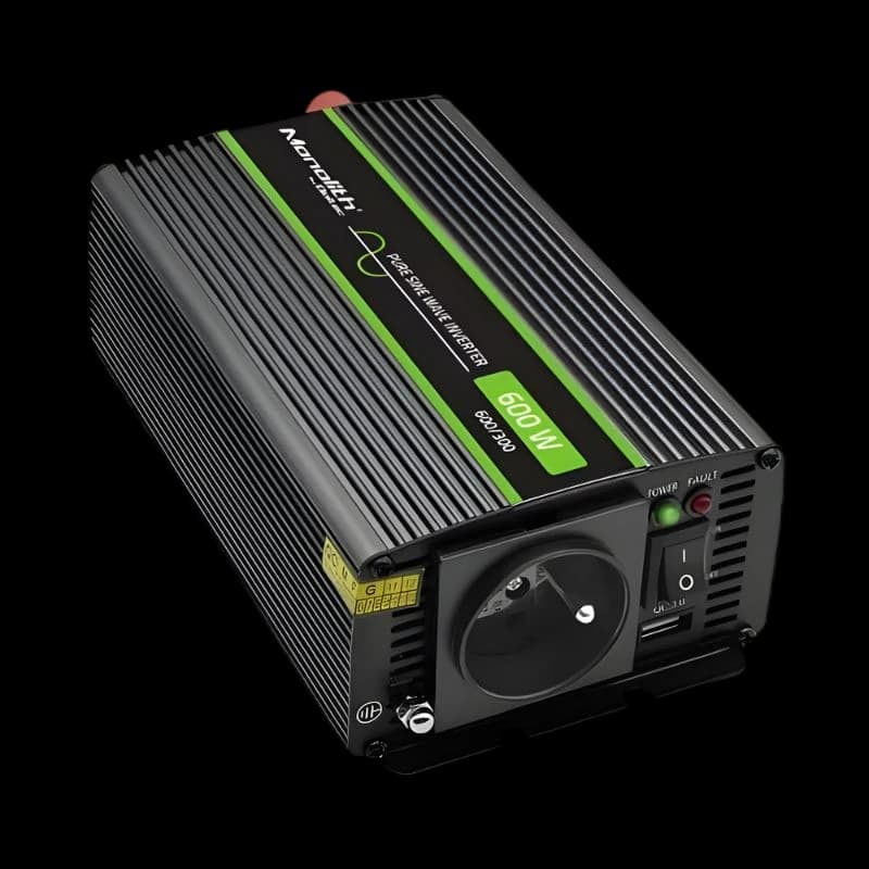 Qoltec Monolith Auto 600 W - Adaptador e inversor de corrente
