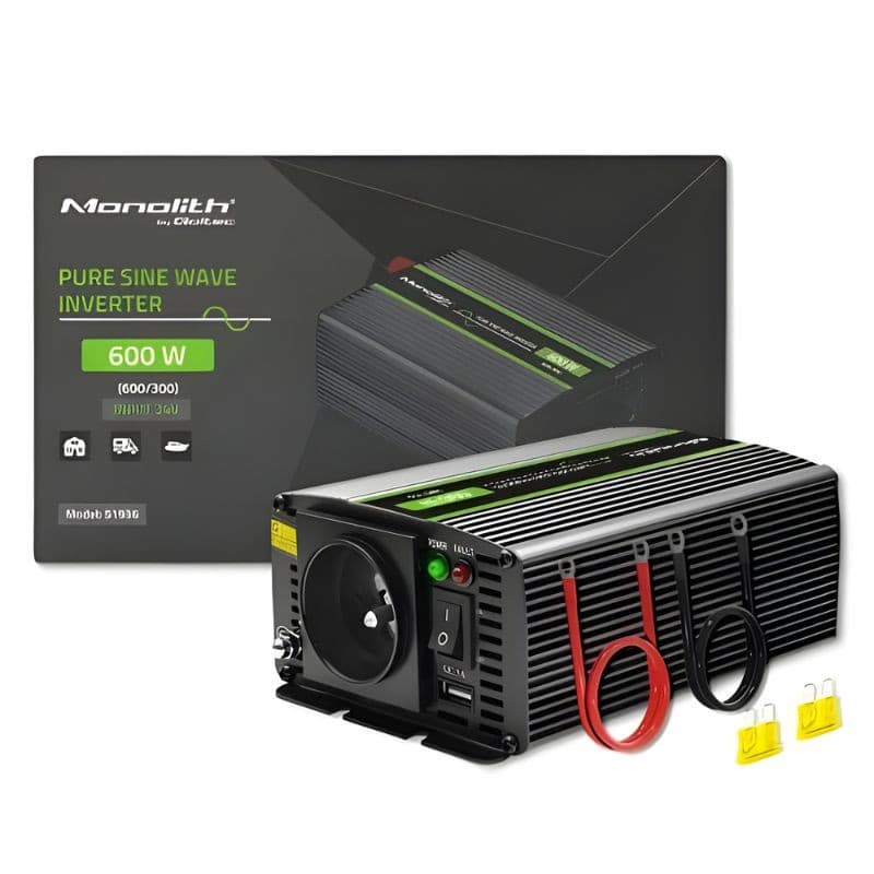 Qoltec Monolith Auto 600 W - Adaptador e inversor de corrente