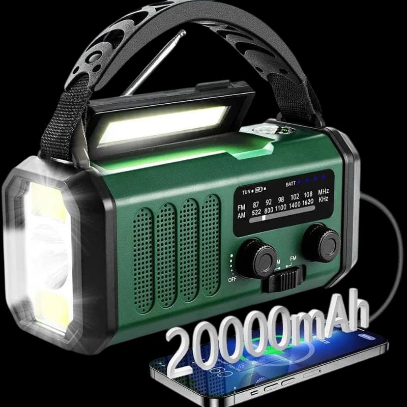 Rádio de Emergência Portátil 20000 mAh