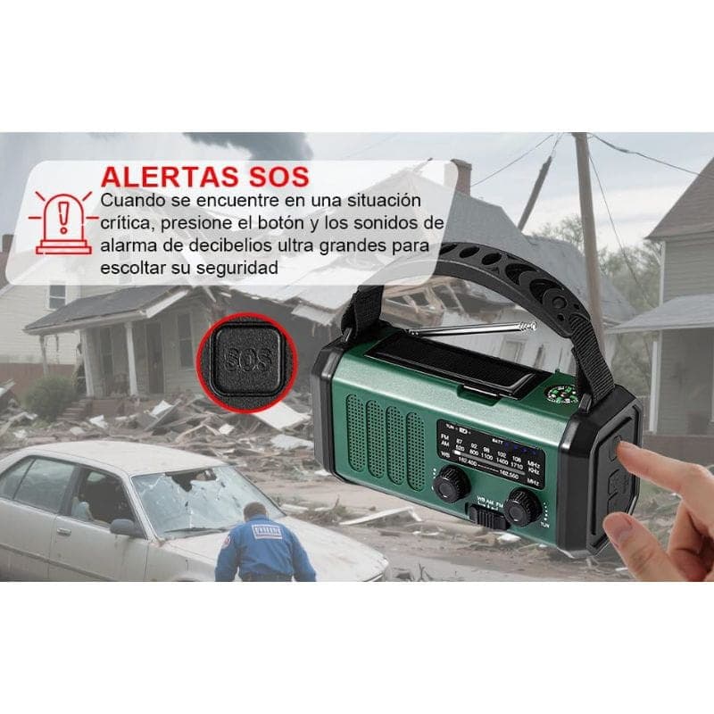 Rádio de Emergência Portátil 20000 mAh
