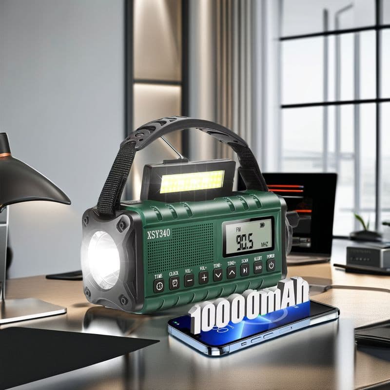 Rádio de Emergência XSY340  Portátil 10000 mAh