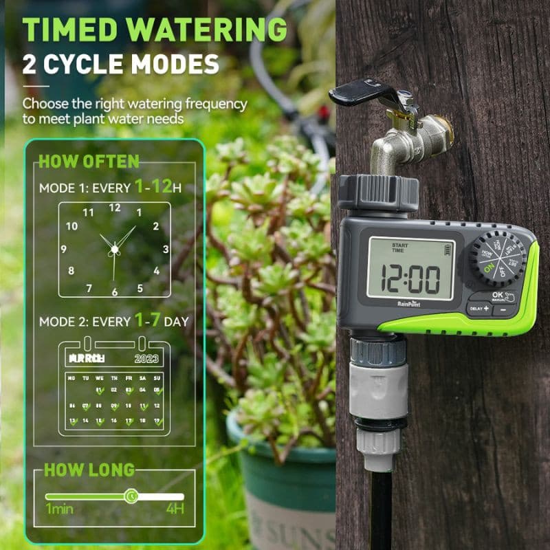 Rainpoint ITV105 Cinza e verde - Temporizador para mangueira
