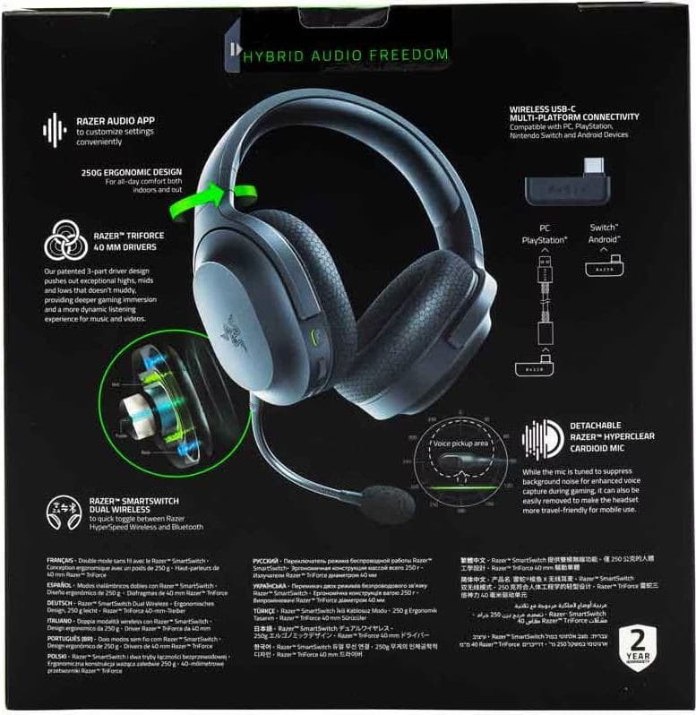 Razer Barracuda X Bluetooth - Auscultadores Gaming