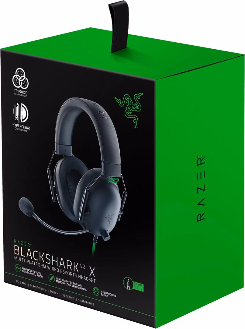 Razer BlackShark V2 X - Auscultadores Gaming