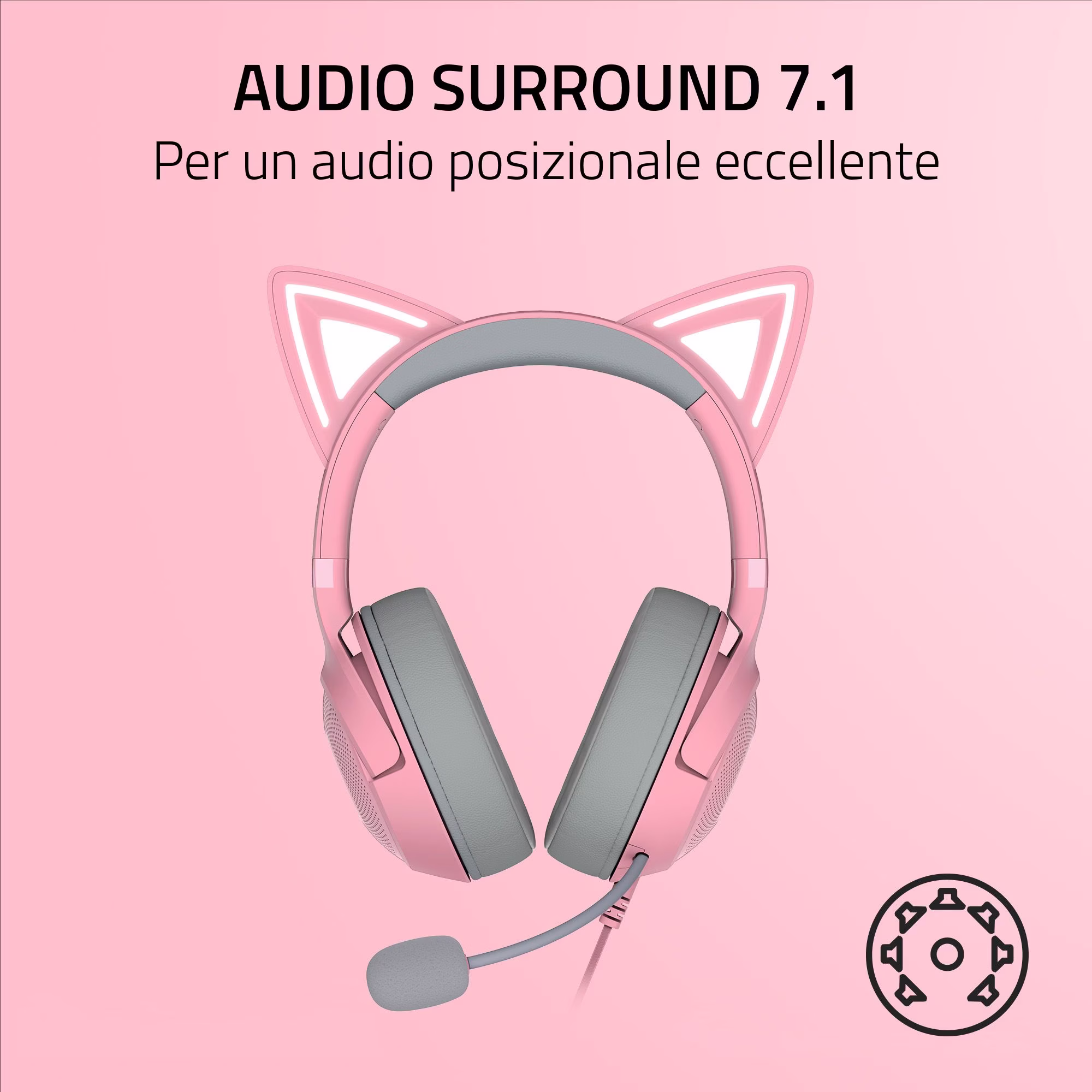 Razer Kraken Kitty V2 USB Rosa