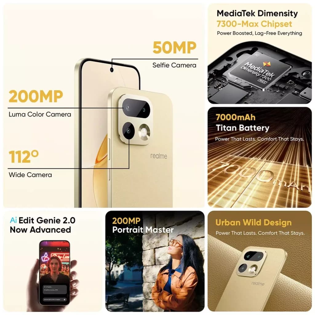 Realme 16 Pro 5G 8GB/512GB Cinza Smartphone