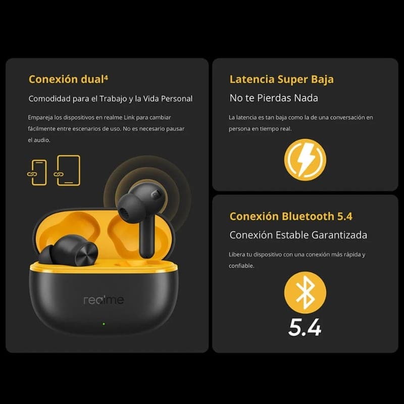 Realme Buds T200 Lite Cinzento