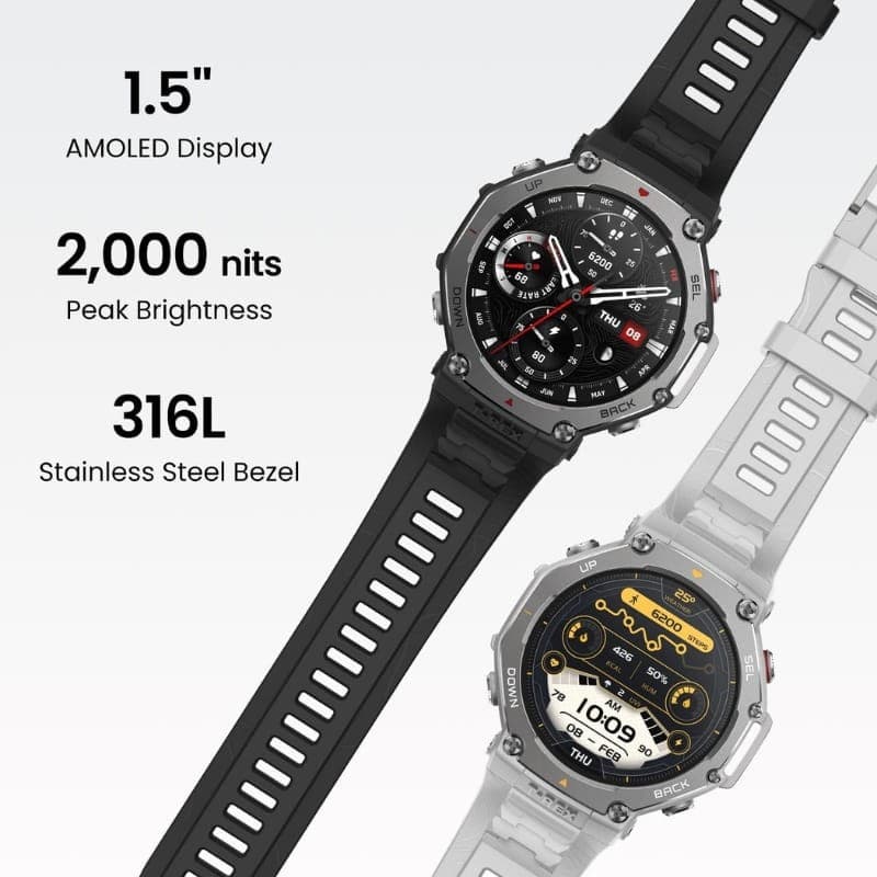 Relógio inteligente Amazfit T-Rex 3 Cinzento