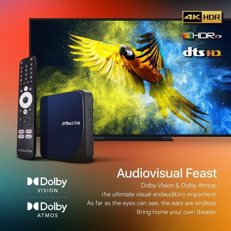 RockTek G2 S905X4 4GB/64GB Android 12 - Android TV