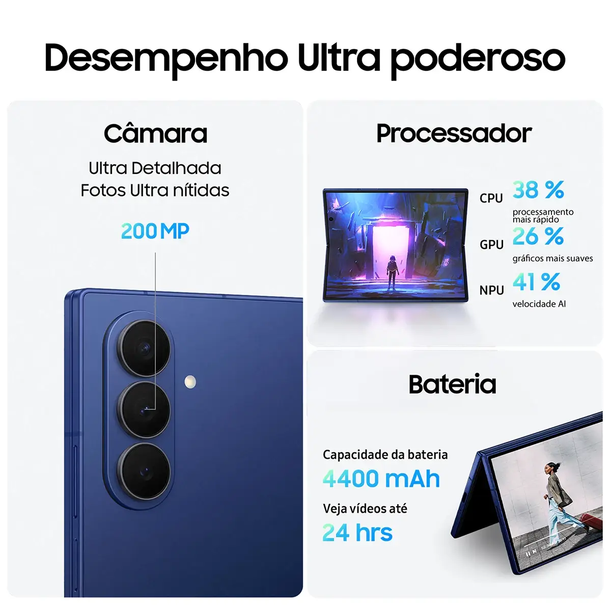 Samsung Galaxy Z Fold7 5G 12GB/256GB Preto Noturno
