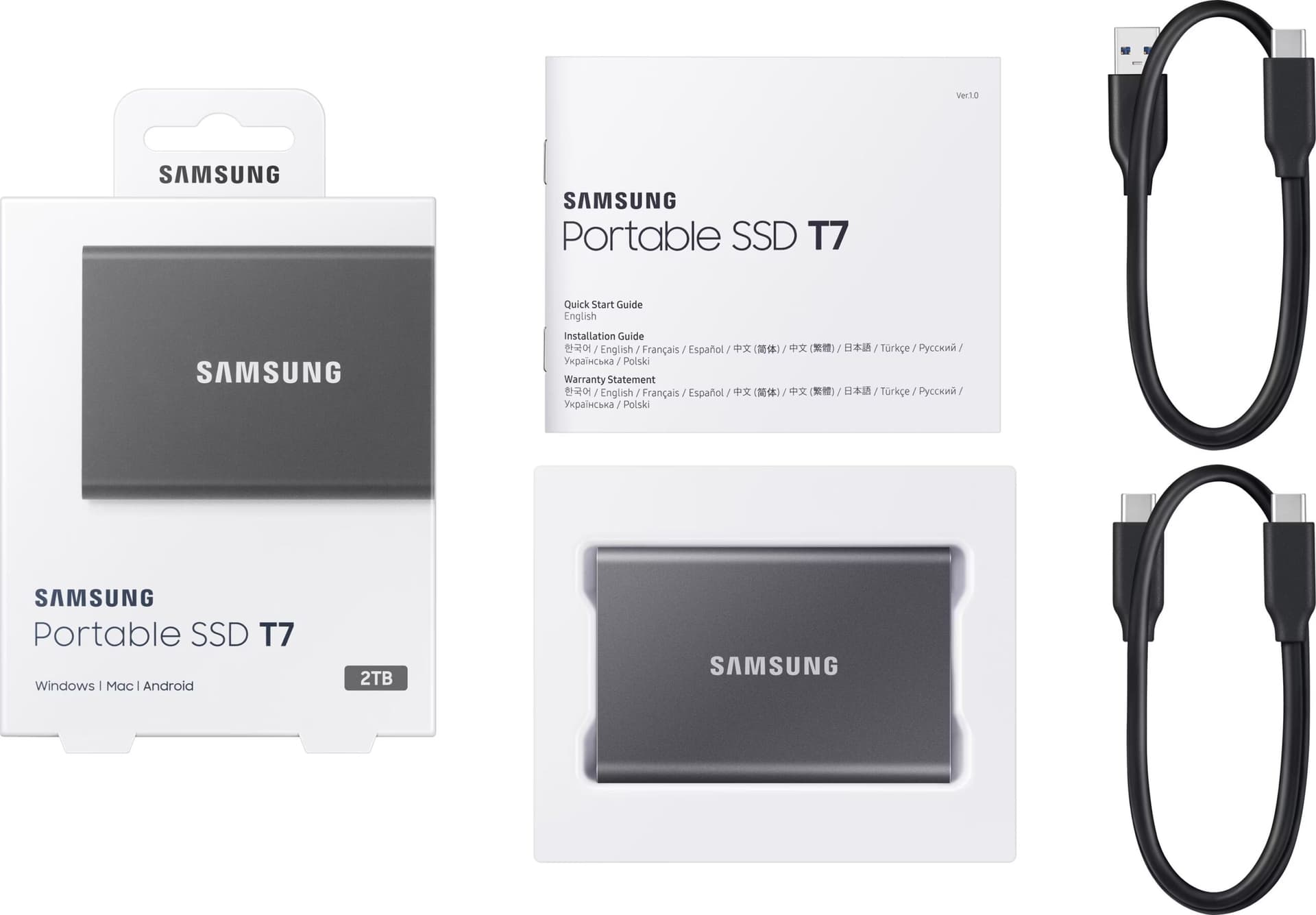 Samsung Portable SSD T7 2TB Cinza