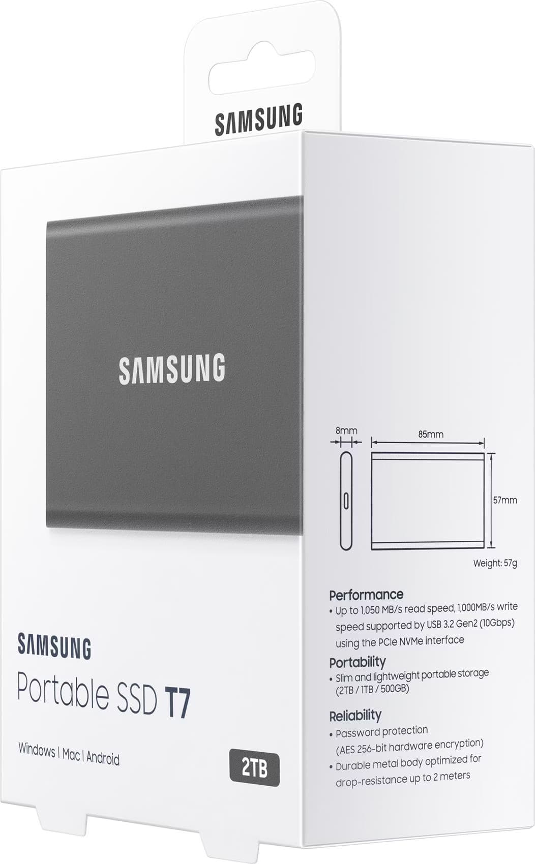 Samsung Portable SSD T7 2TB Cinza