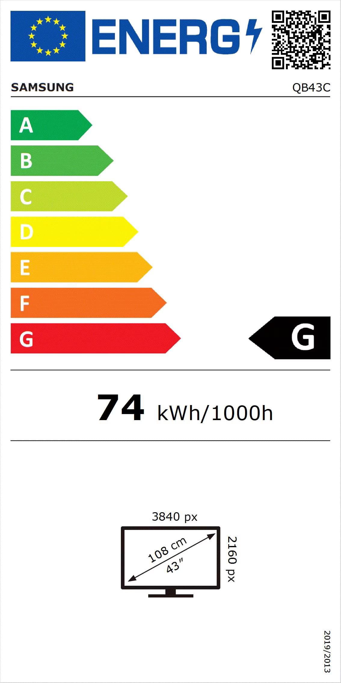 Samsung QB43C 43 4K Ultra HD VA Samsung VXT Preto Smart