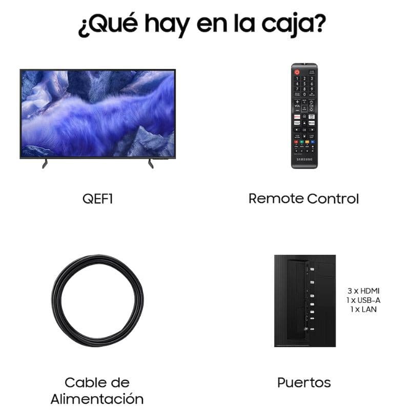 Samsung QE1F 50" QLED 4K Vision AI Smart TV 2025 Preto