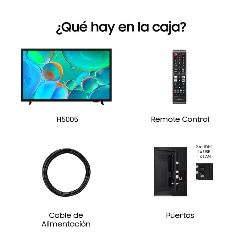 Samsung TU32H5005FK Smart TV HD de 32" Preta