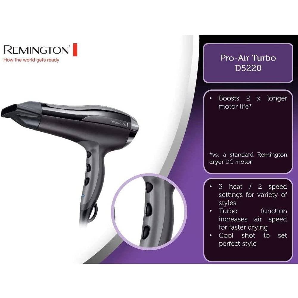 Secador de cabelo Remington D5220 2400W Preto
