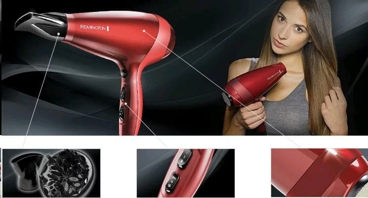 Secador de Cabelo Remington Silk Dryer AC9096 2400W Vermelho