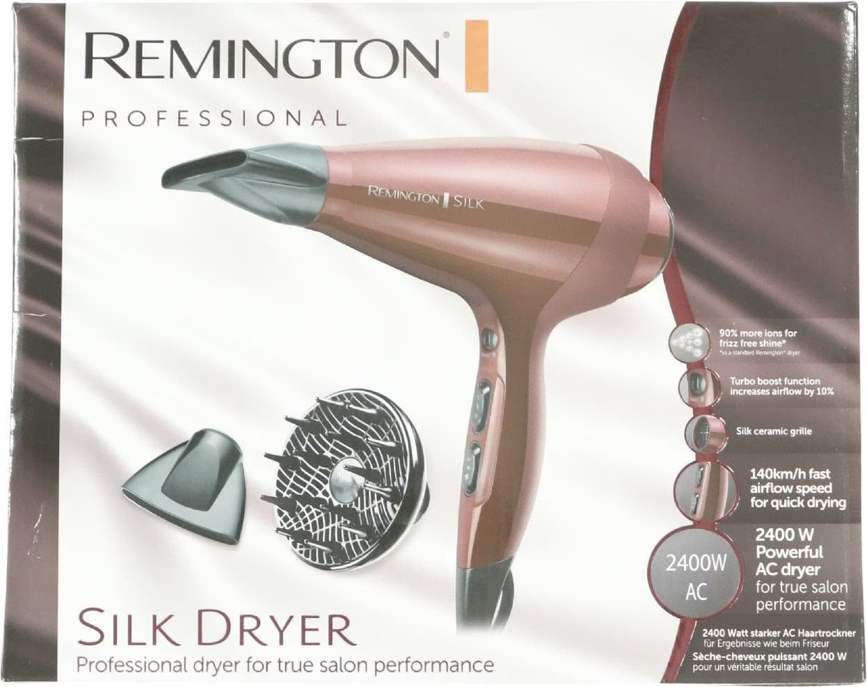 Secador de Cabelo Remington Silk Dryer AC9096 2400W Vermelho