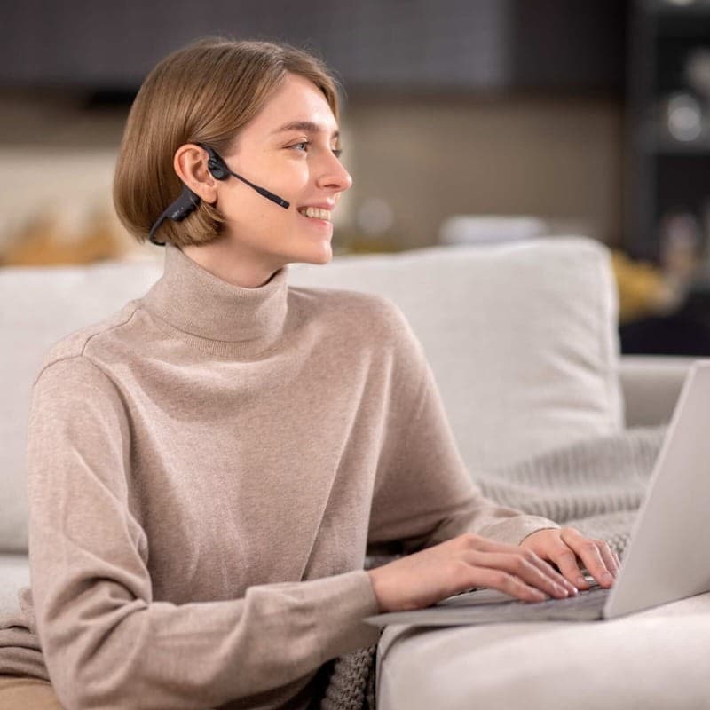 Shokz OpenComm 2 UC USB-A Preto de condução óssea