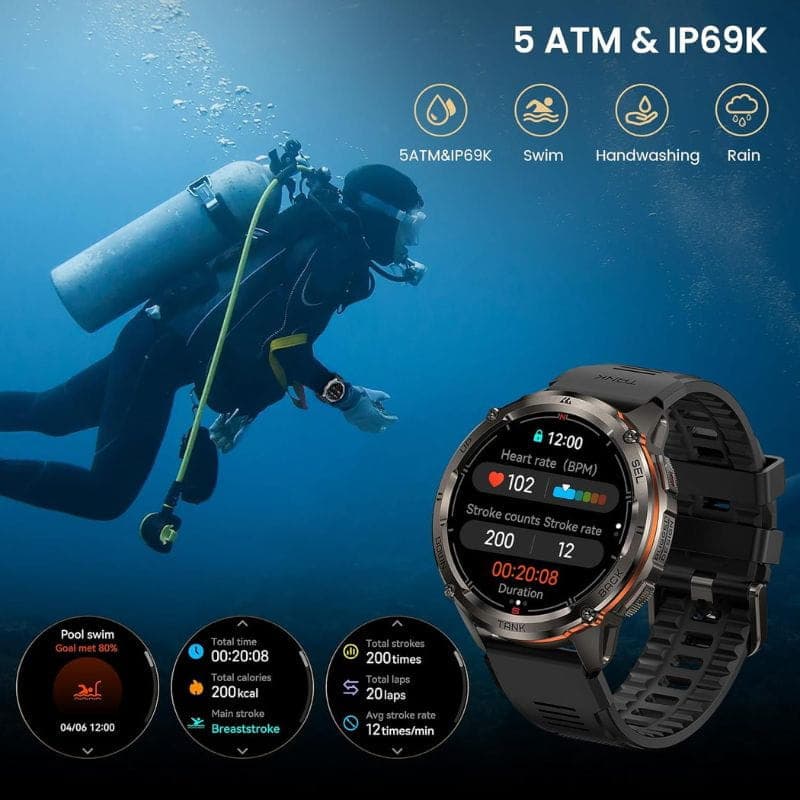 Smartwatch Kospet Tank T3 Ultra 2 Special Edition Preto