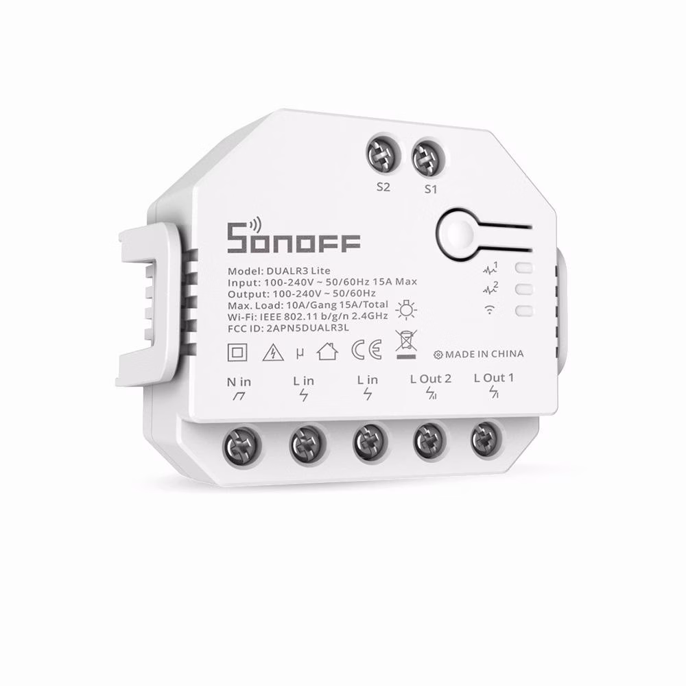 Sonoff Dual R3 Lite - Interruptor Wi-Fi Inteligente
