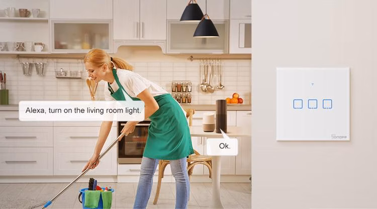 Sonoff T0 1C WiFi - Interruptor tátil inteligente