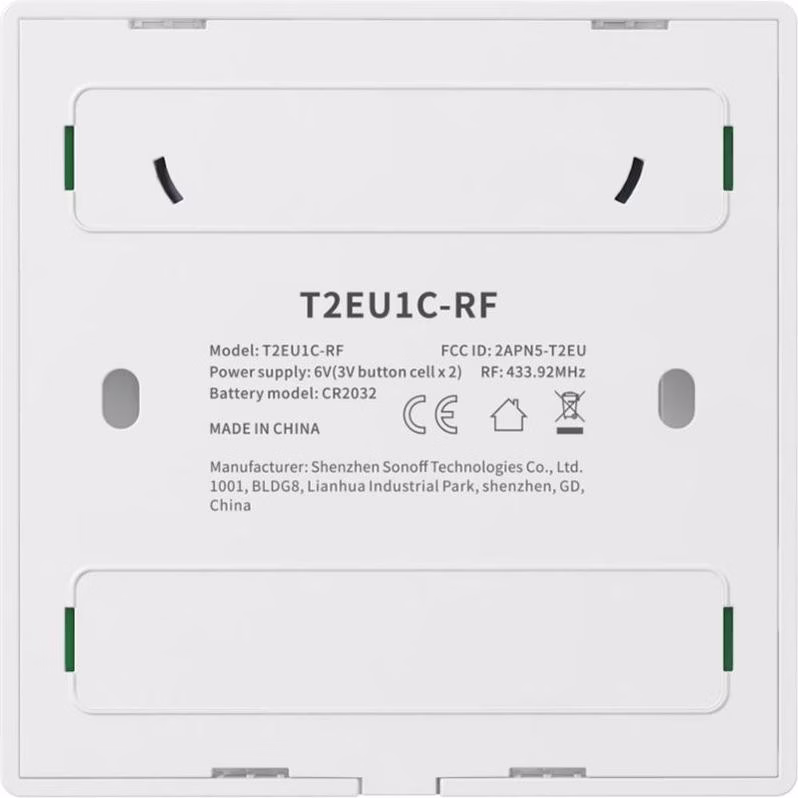 Sonoff T2 2C WiFi + RF 433 - Interruptor tátil inteligente