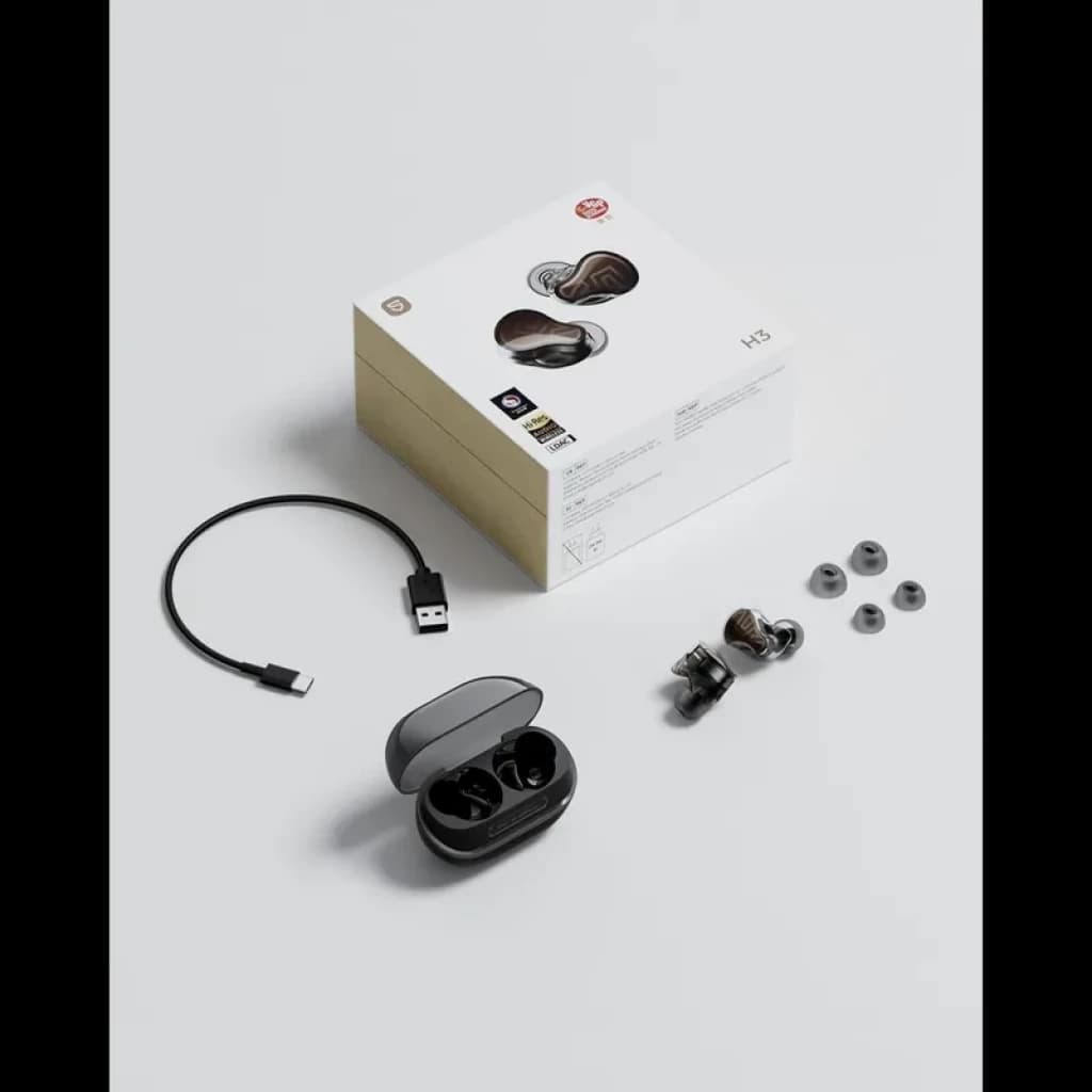 SoundPEATS H3  TWS Titanium/Black - Auriculares Bluetooth