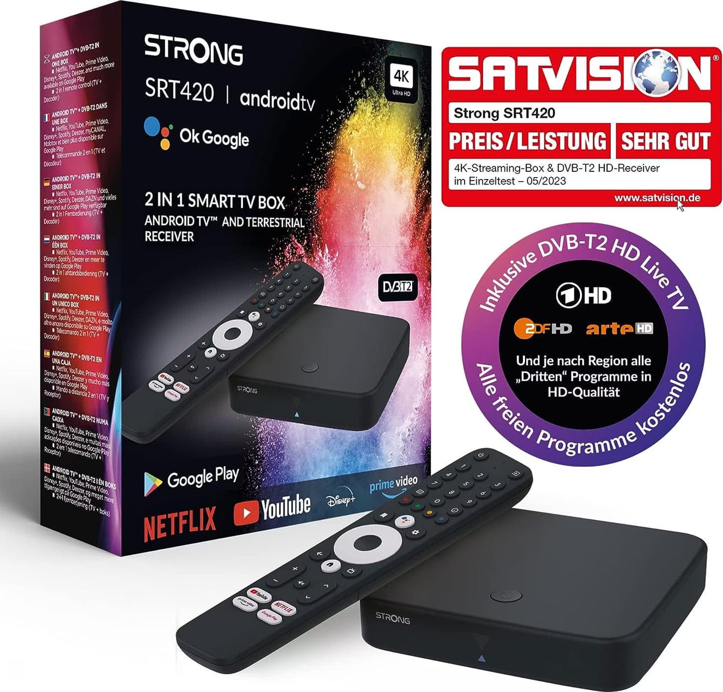 Strong SRT 420 4K 8GB - Android TV com TDT
