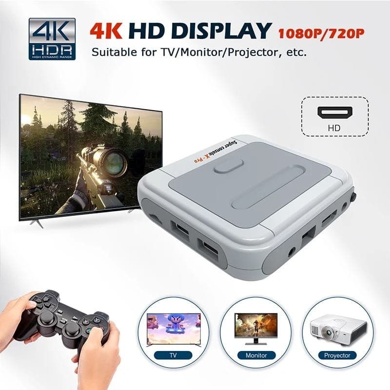 Super Console X Pro 1GB/8GB Dual OS + Cartão de 64GB