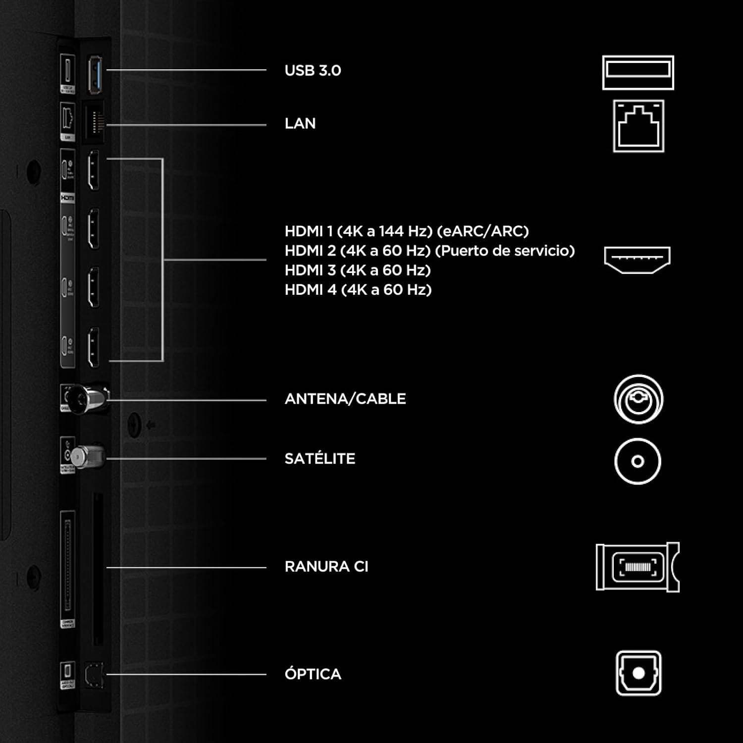 TCL 55C7L Smart TV QD-Mini LED 55" 4K Google TV Preto
