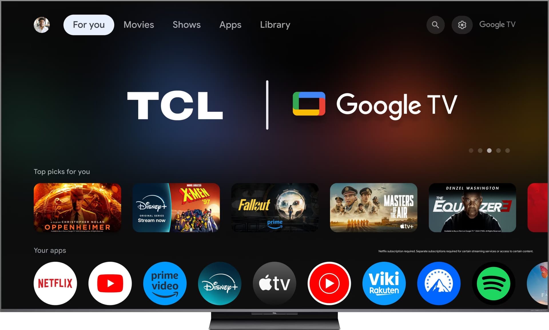 TCL 75C8L Smart TV QD-Mini LED 75" 4K AiPQ Pro Preto